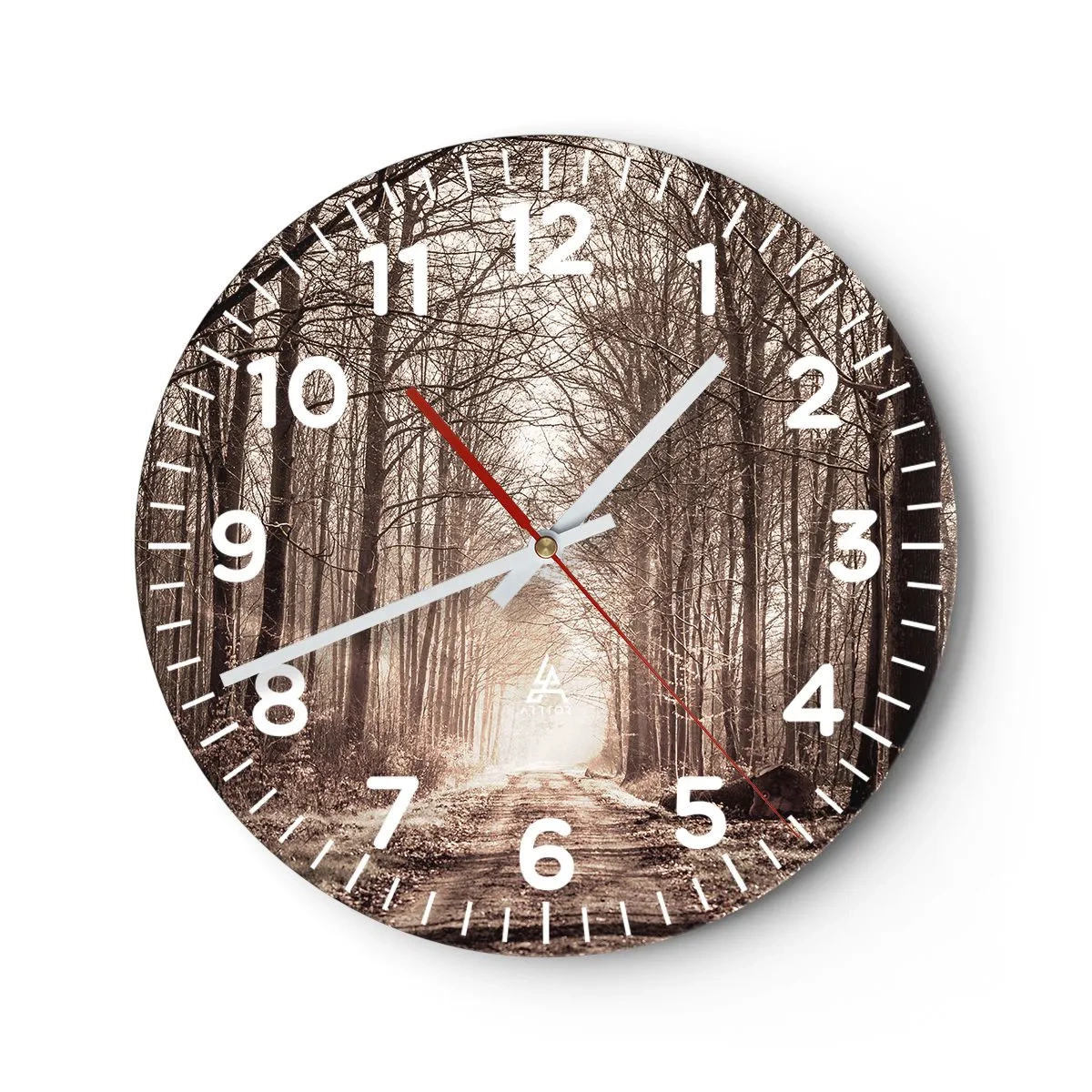 Ceas de perete - Ceas pe sticlă - Catedrala Forestieră - 40x40 cm