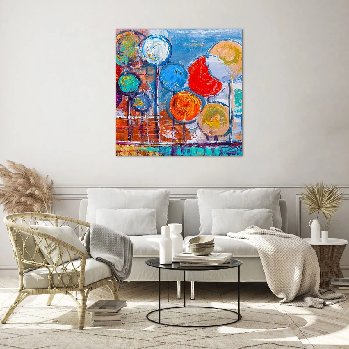 Tablou pe sticlă - Toate ciudăţeniile şi curiozităţile - 70x70 cm