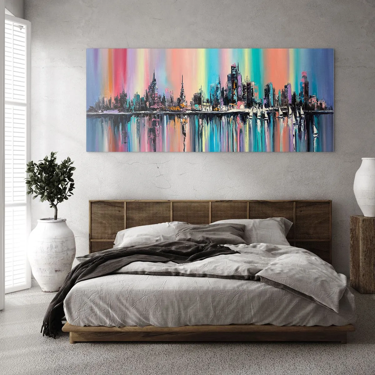 Tablou pe sticlă - Strălucește cu lumina nopții - 90x30 cm