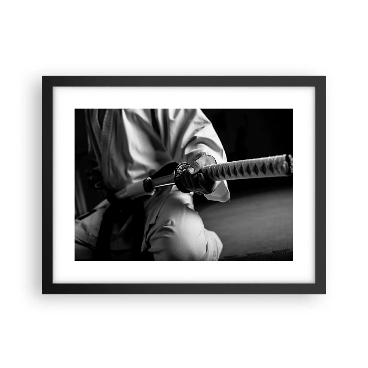 Poster în ramă neagră - Sufletul unui războinic - 40x30 cm