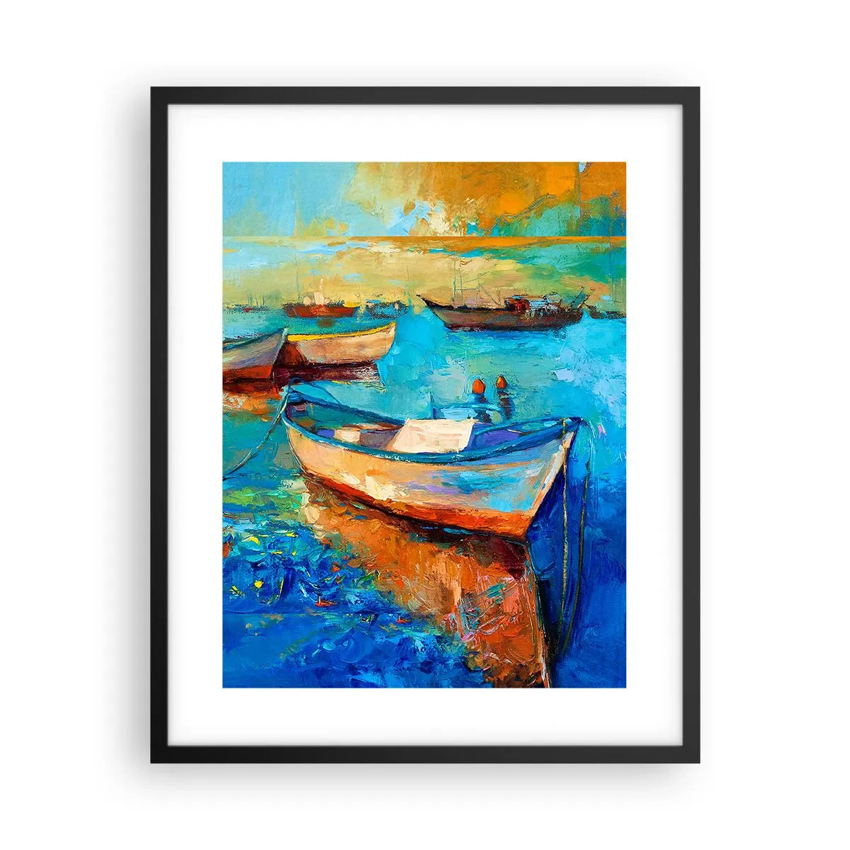 Poster în ramă neagră - Într-un golf de aur - 40x50 cm