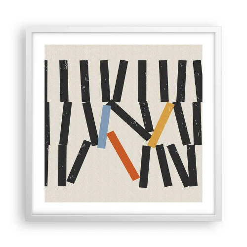 Poster în ramă albă - Domino - compoziție - 50x50 cm