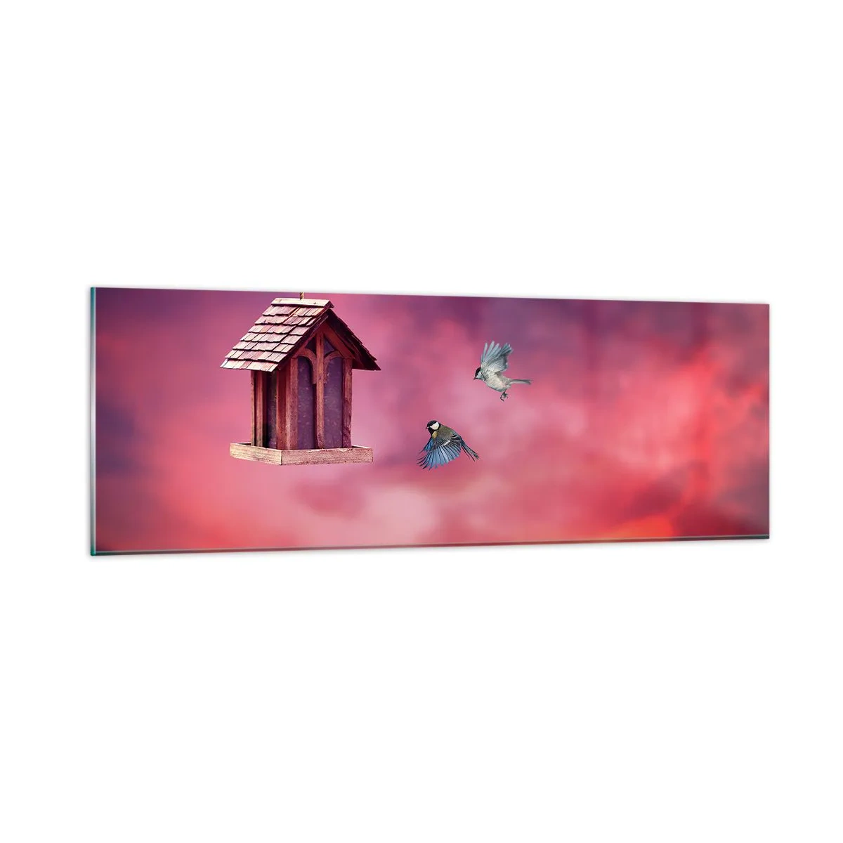Tablou pe sticlă - Invitație la cină - 90x30 cm