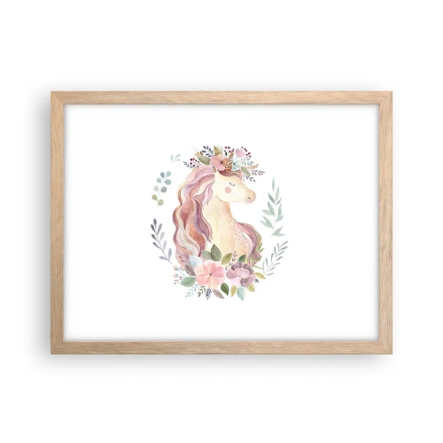 Poster în ramă de stejar deschis - O invitație în lumea basmelor - 40x30 cm