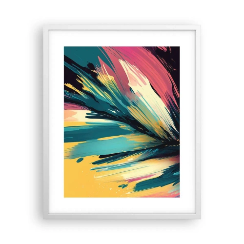 Poster în ramă albă - Compoziția - o explozie de bucurie - 40x50 cm