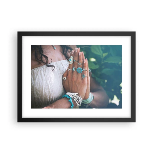 Poster în ramă neagră - Bine ați venit în centrul ființei - 40x30 cm