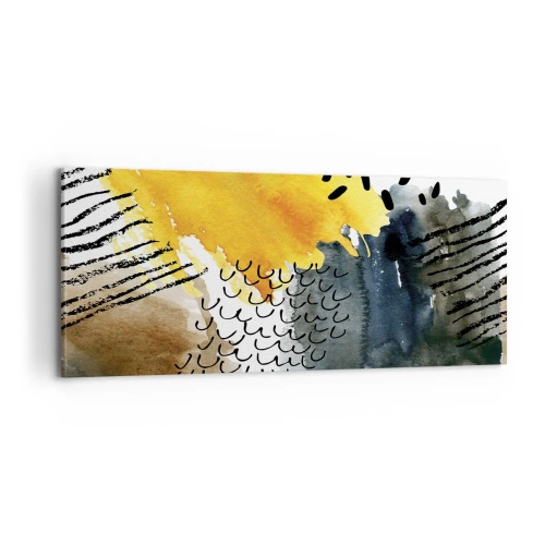 Tablou pe pânză - O întâlnire a elementelor - 100x40 cm