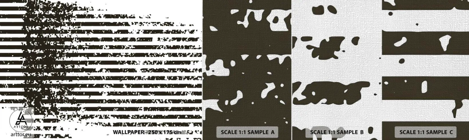 Mostră tapet Premium Canvas - Ritm și zgomot - Abstracția, Bucată, Grafică - 100x30 cm