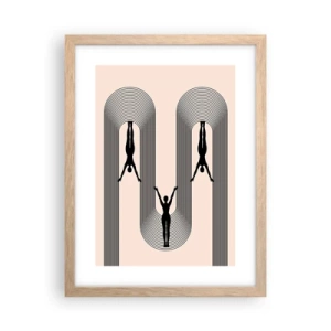 Poster în ramă de stejar deschis - Cu susul în jos - 30x40 cm