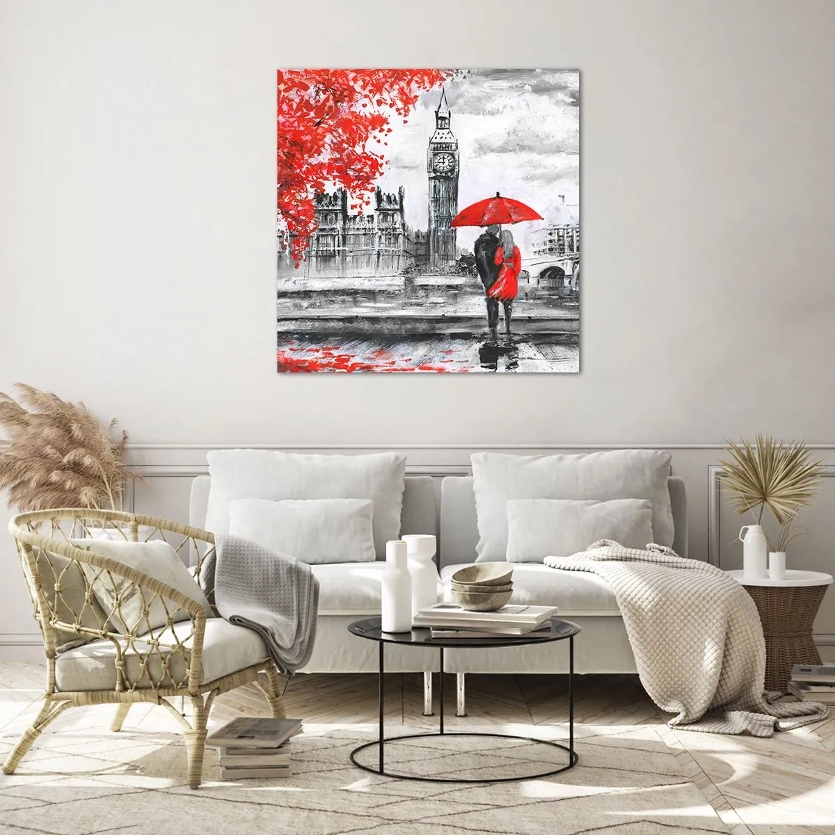 Tablou pe sticlă - Îndrăgostit de Londra - 30x30 cm