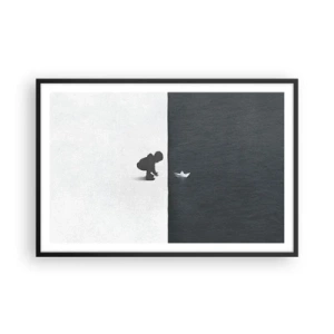 Poster în ramă neagră - Marea expediție - 91x61 cm