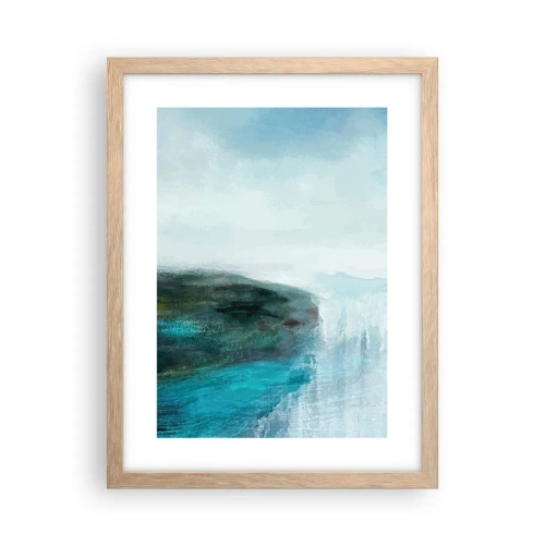 Poster în ramă de stejar deschis - Abstracție maritimă - 30x40 cm