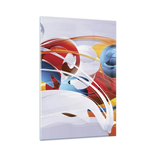 Tablou pe sticlă - Dansul elementelor - 80x120 cm