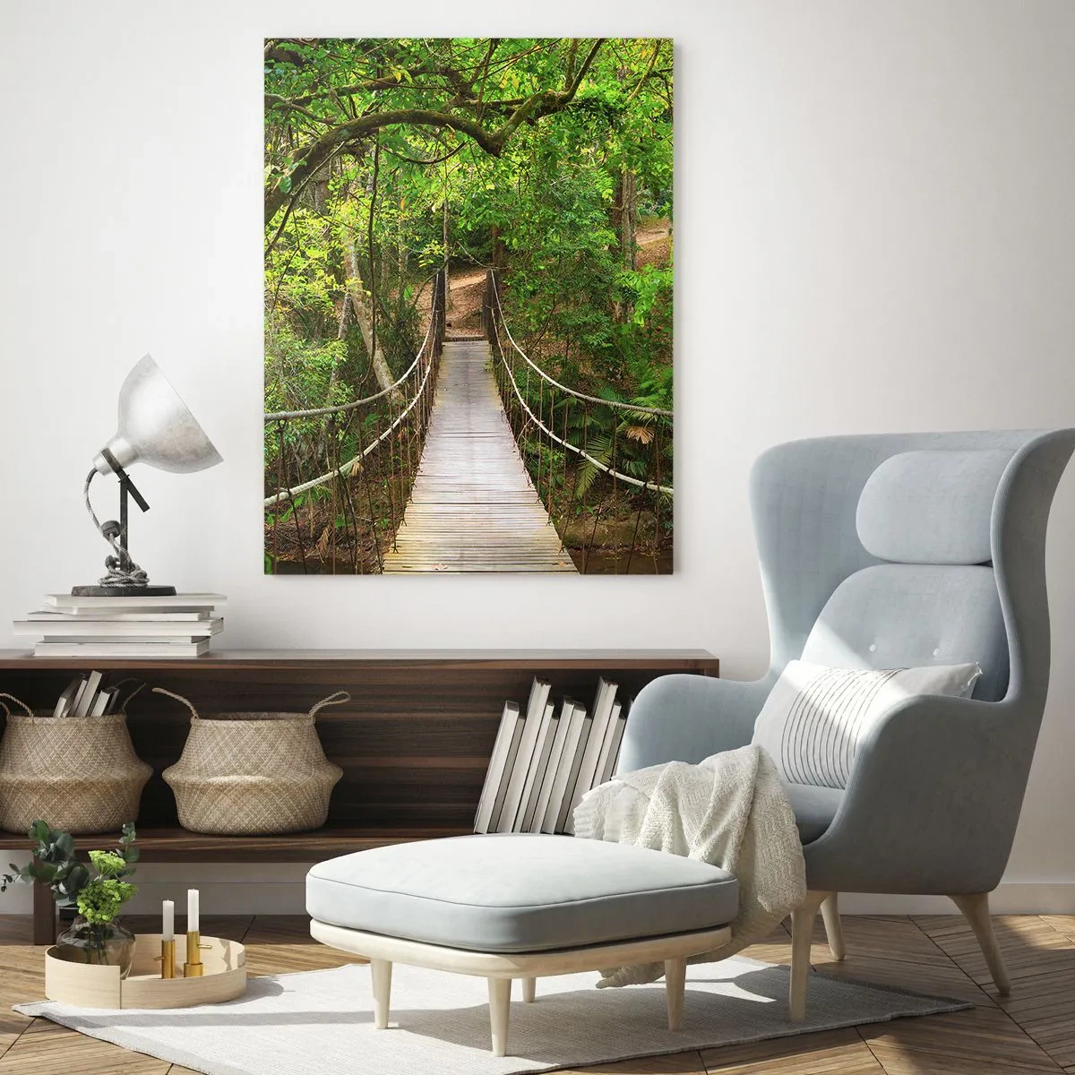 Tablou pe sticlă - Pentru că în grădină crește o liană - 50x70 cm