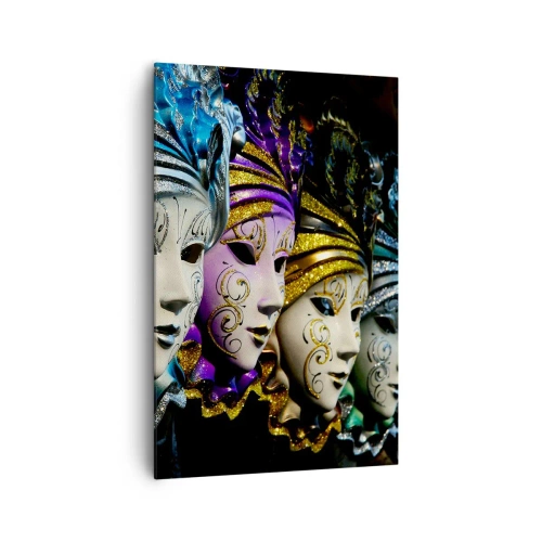 Tablou pe pânză - Mister în aur și argint - 80x120 cm