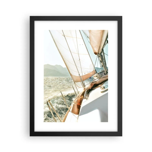 Poster în ramă neagră - Pânzele umflate de vânt - 30x40 cm