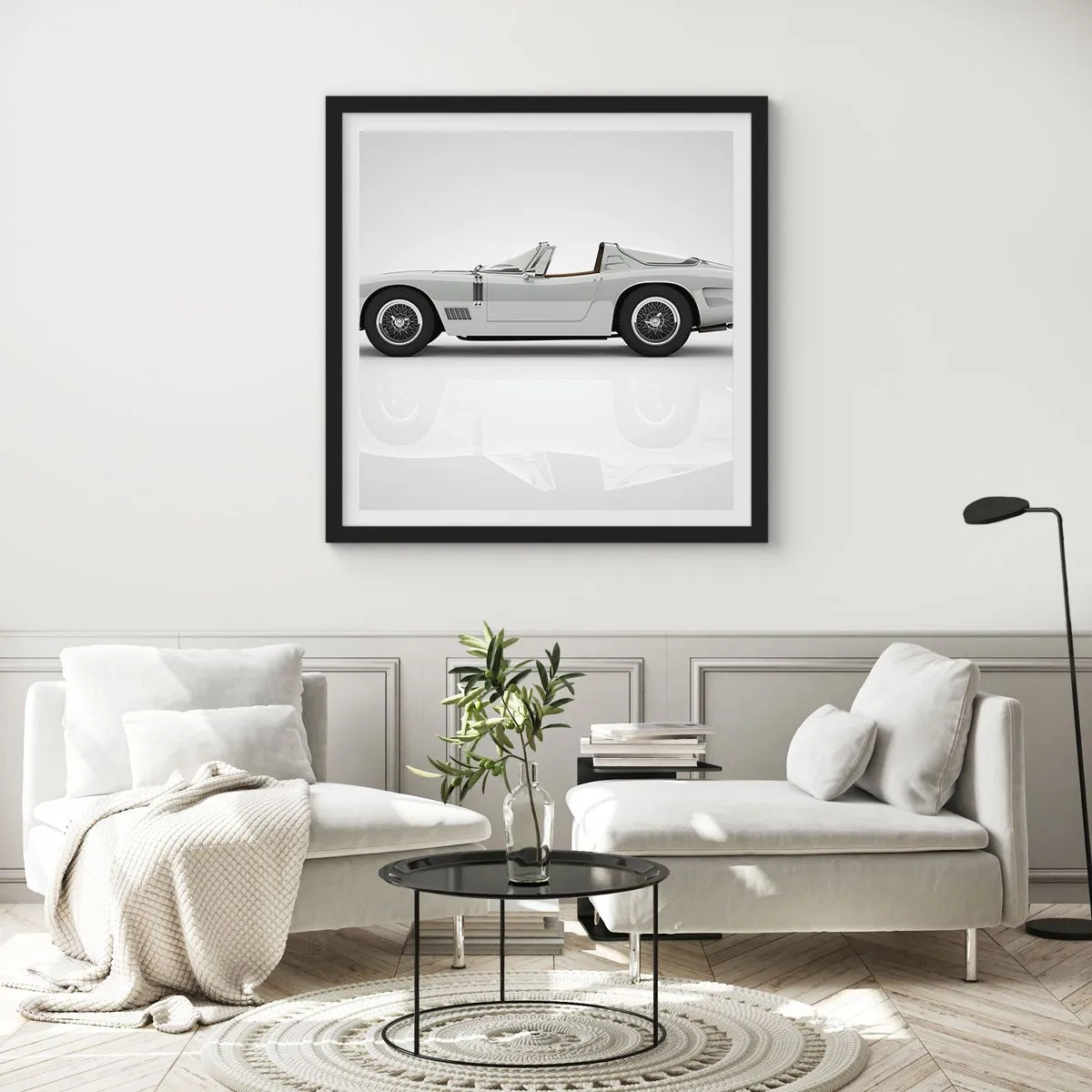 Poster în ramă neagră - Promisiunea distracției - 60x60 cm