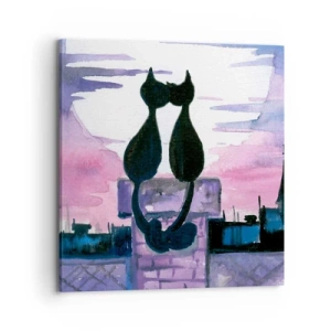 Tablou pe pânză - Rendez-vous sub lună - 70x70 cm