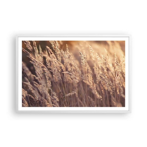 Poster în ramă albă - Gata să întâmpine toamna - 91x61 cm
