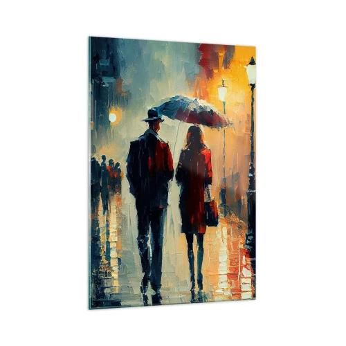 Tablou pe sticlă - Poveste de dragoste urbană - 70x100 cm