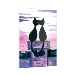 Tablou pe sticlă - Rendez-vous sub lună - 50x70 cm