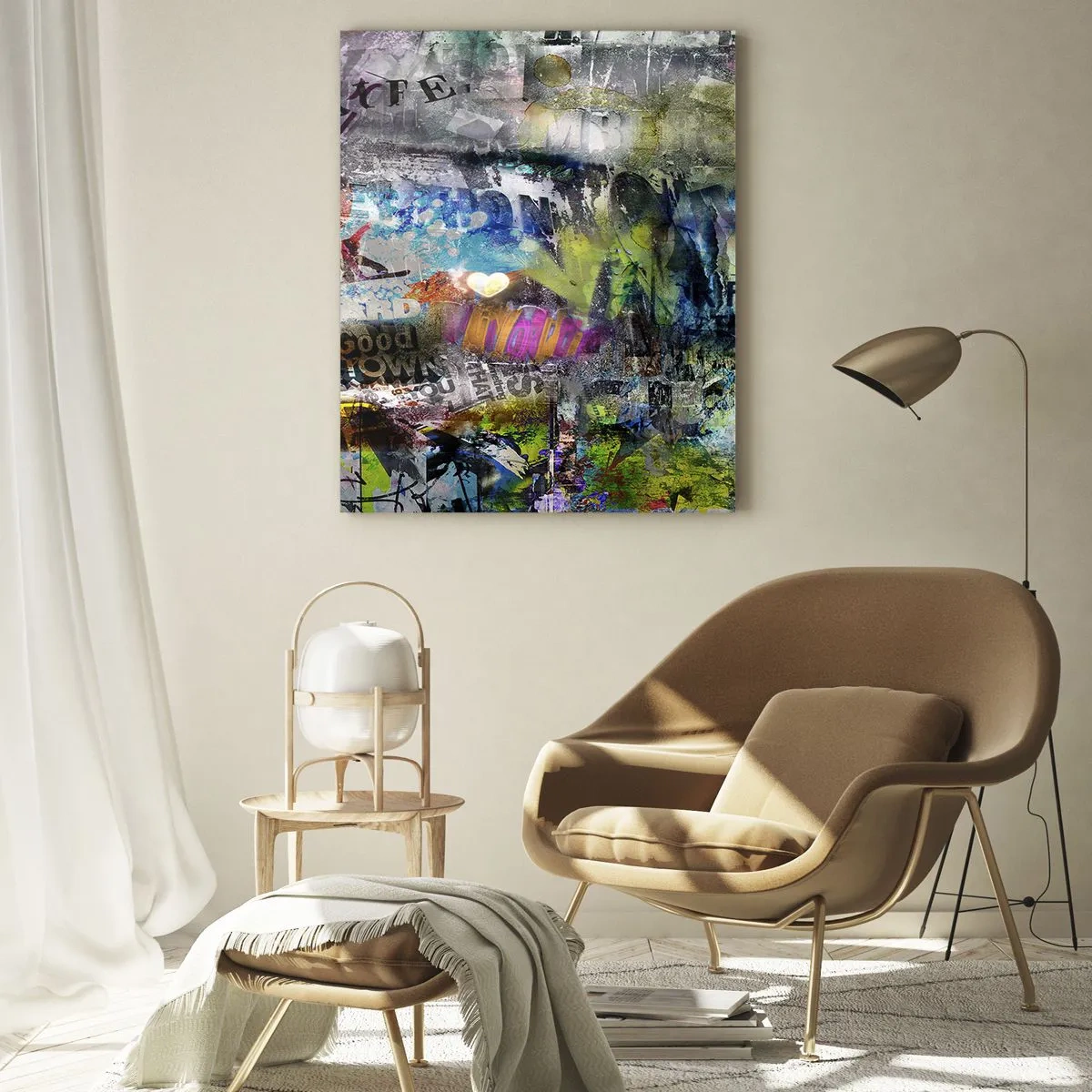 Tablou pe sticlă - Colaj de amintiri - 70x100 cm