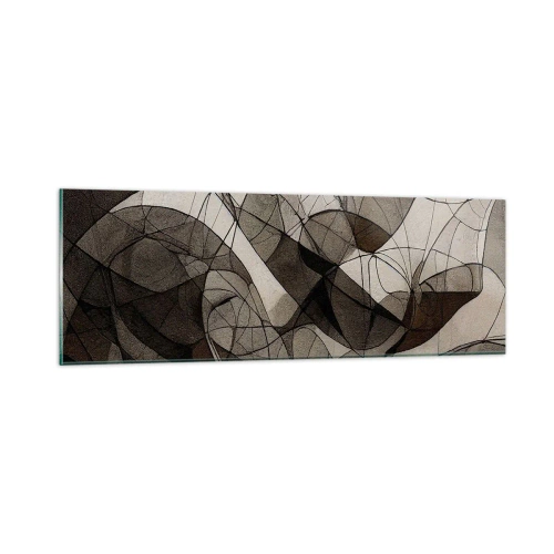 Tablou pe sticlă - Circulația culorilor pământului - 90x30 cm