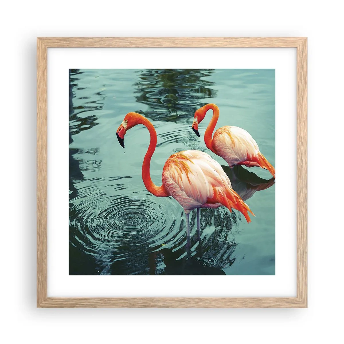 Poster în ramă de stejar deschis - Suntem bune de revistele de modă - 40x40 cm