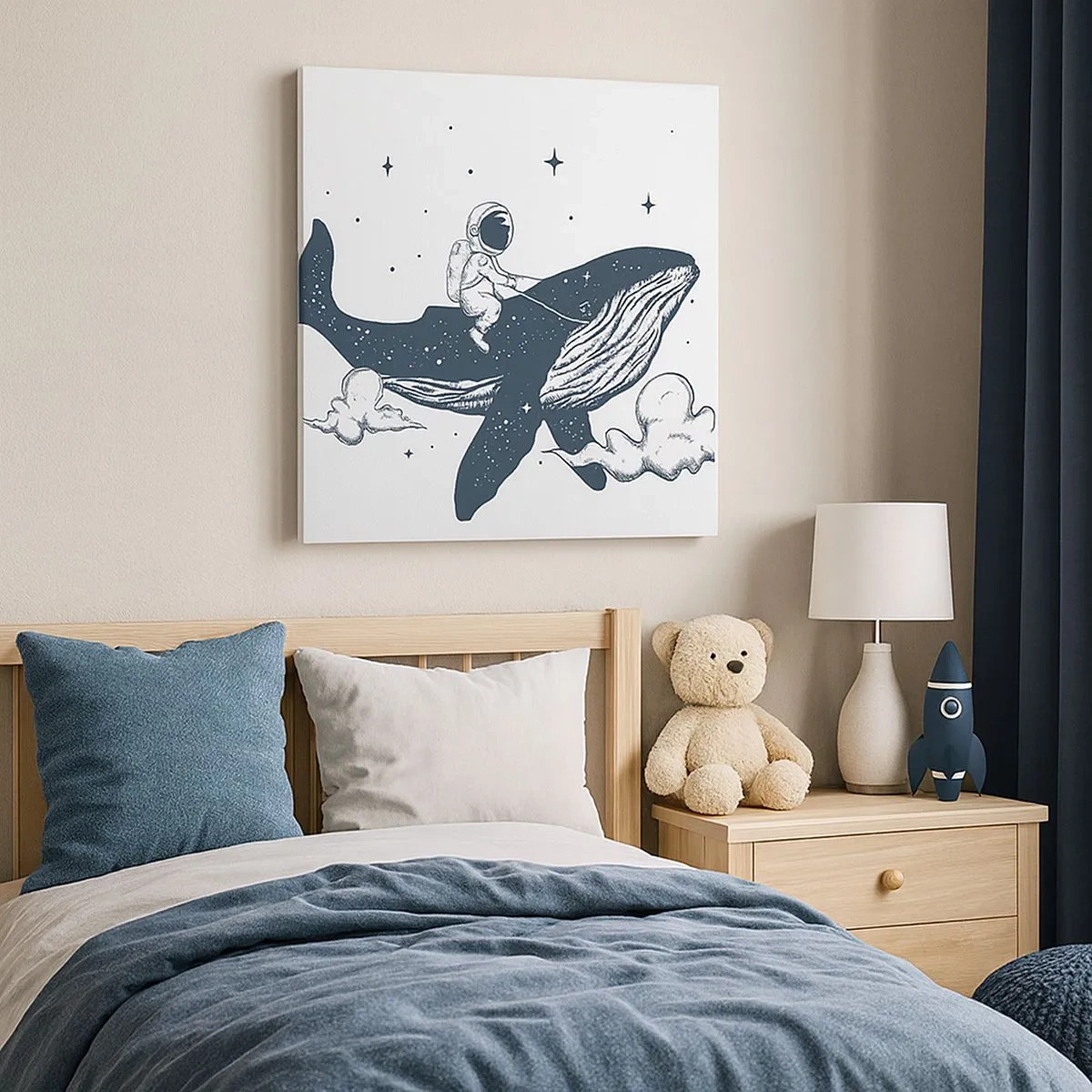 Tablou pe pânză - Aventura spațială - 30x30 cm