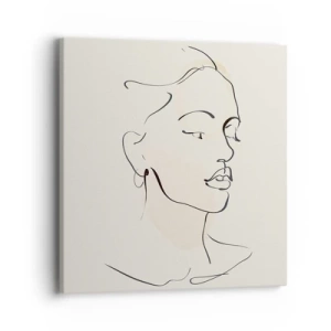 Tablou pe pânză - Cu o linie sigură - 40x40 cm