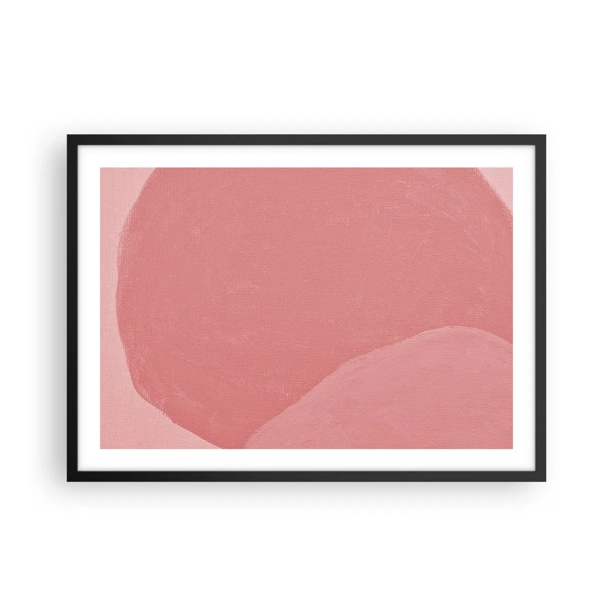 Poster în ramă neagră - Compoziție organică în roz - 70x50 cm