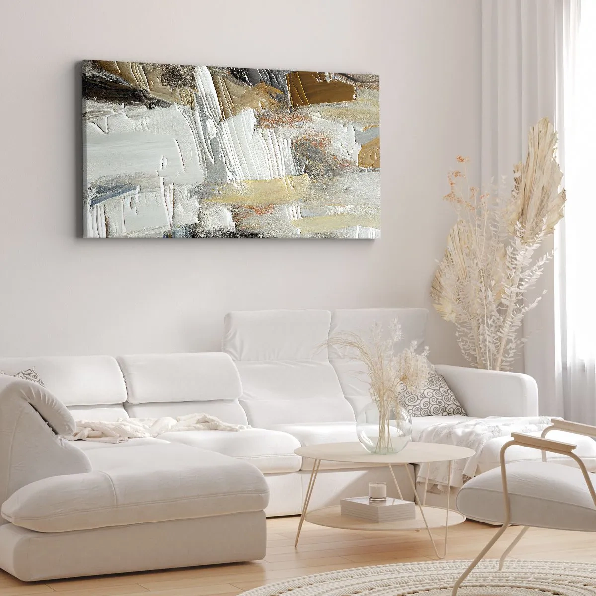 Tablou pe pânză - Stratificare colorată - 100x40 cm