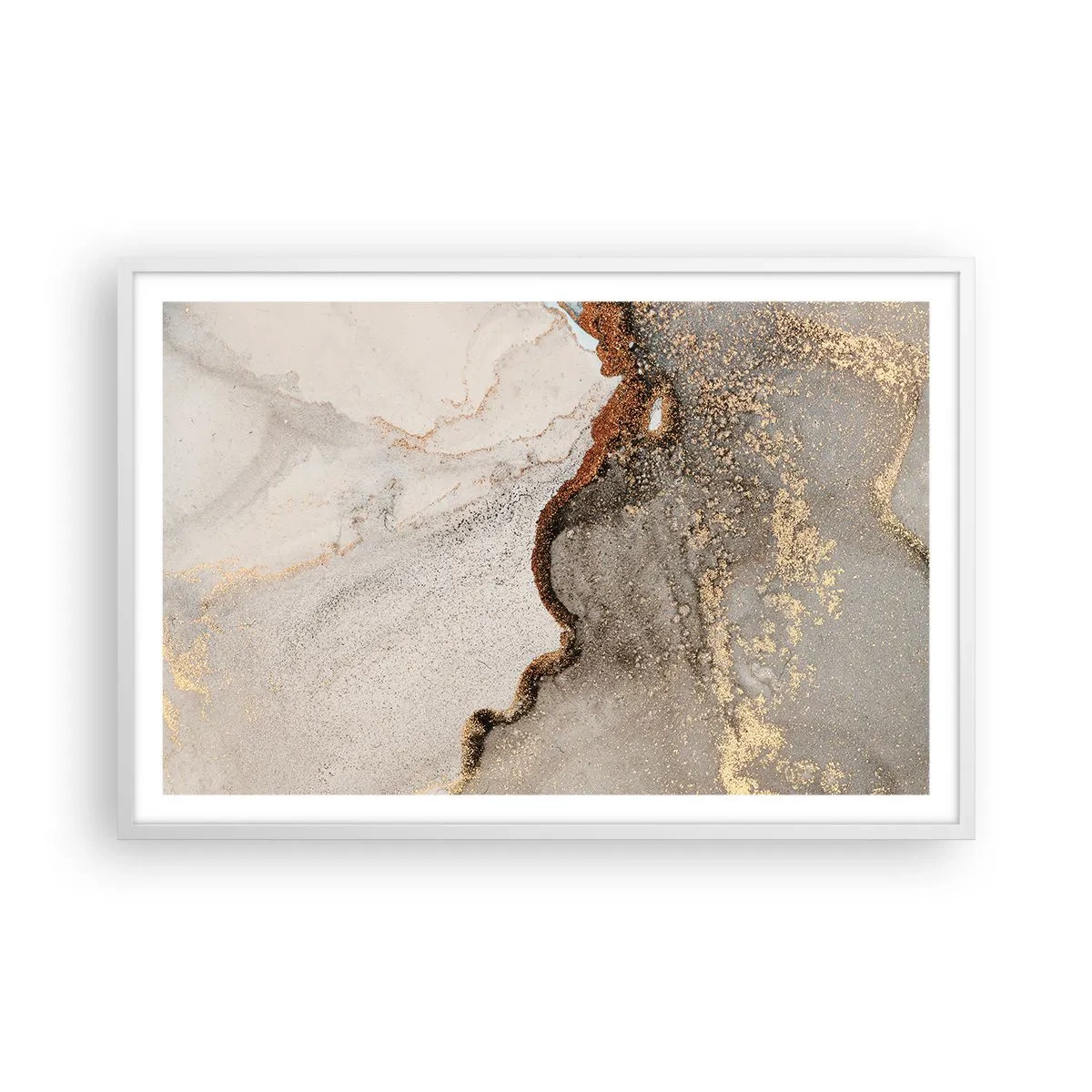 Poster în ramă albă - La granița culorilor - 91x61 cm