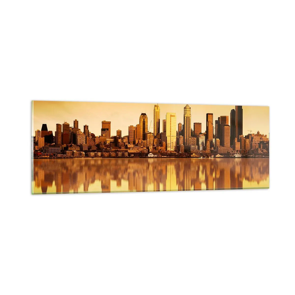 Tablou pe sticlă - Liniștea metropolei - 90x30 cm