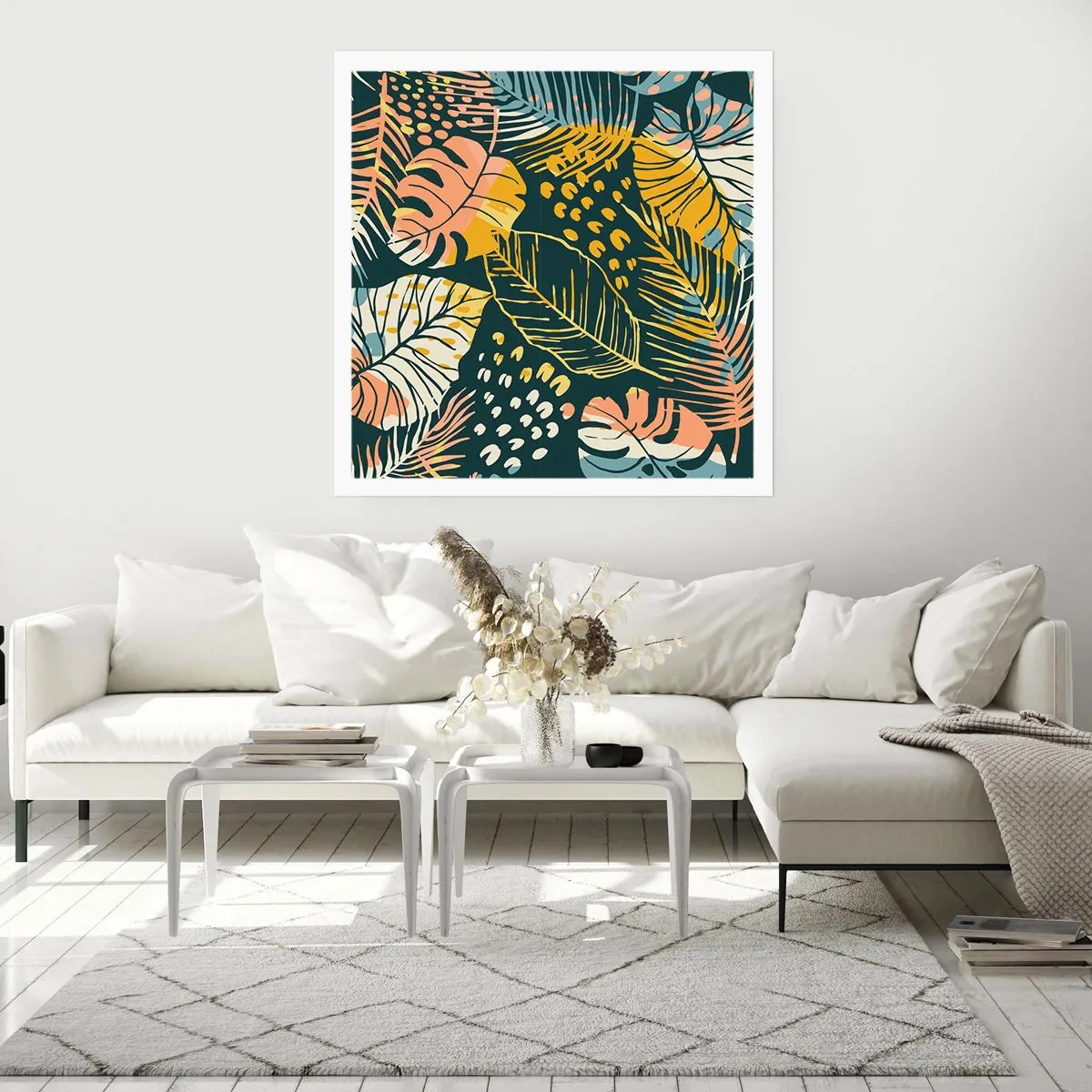 Poster - Fantezie cu frunze - 30x30 cm