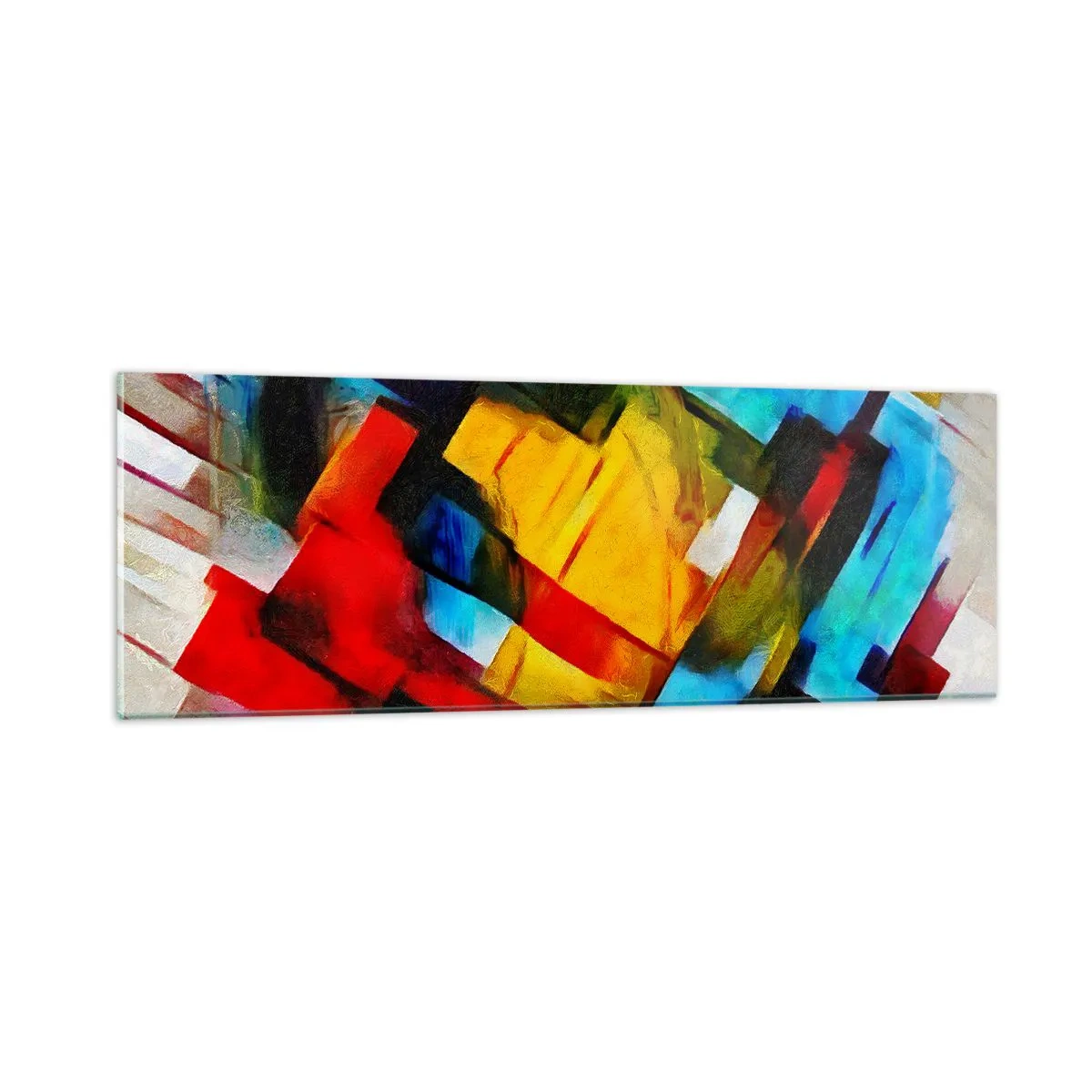 Tablou pe sticlă - Sandviș multicolor - 90x30 cm