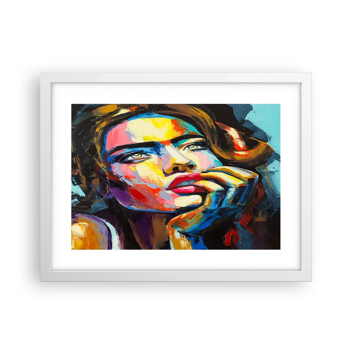 Poster în ramă albă - Visele ca niște păsări se înalță pe cer - 40x30 cm