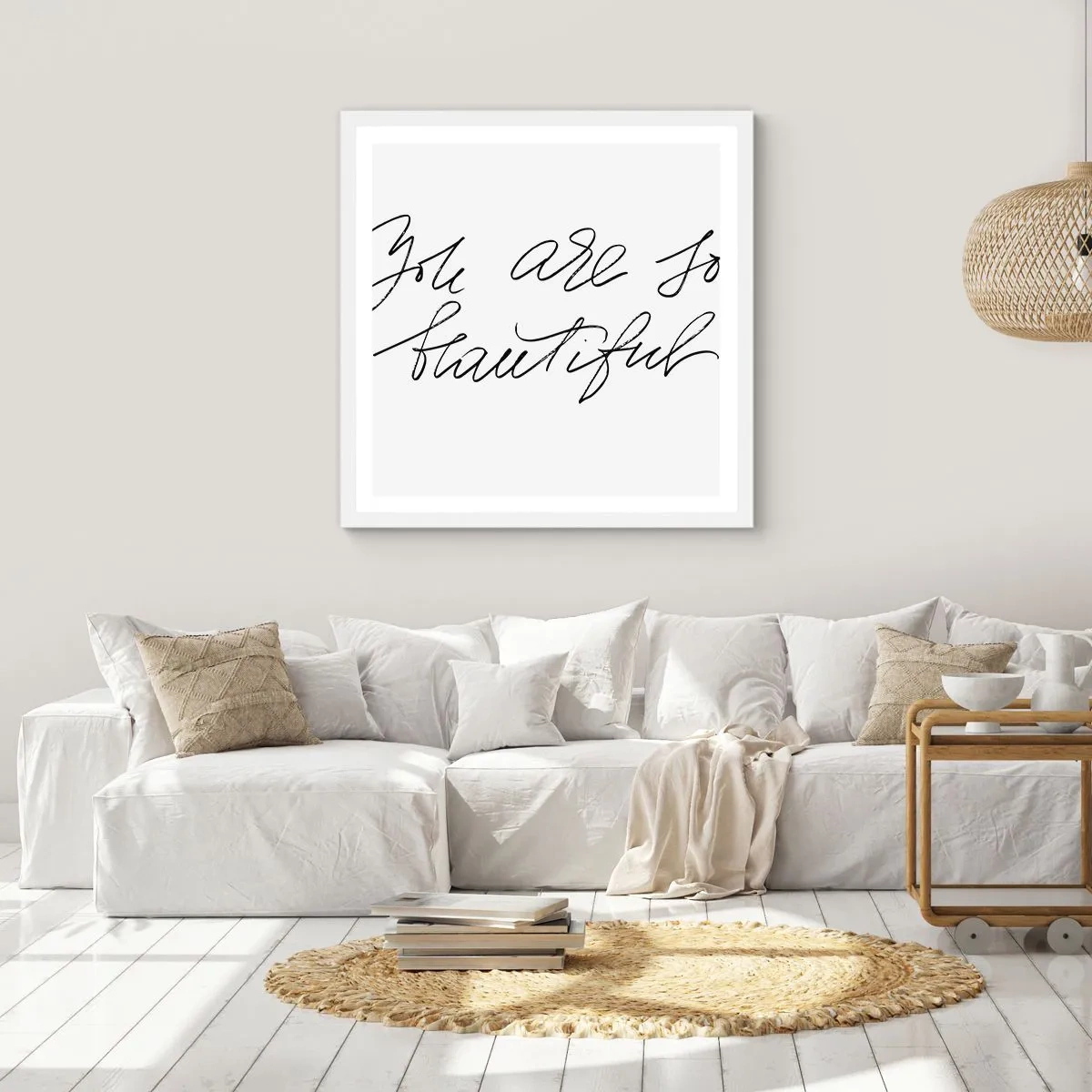 Poster în ramă albă - Serios, crede-mă... - 60x60 cm