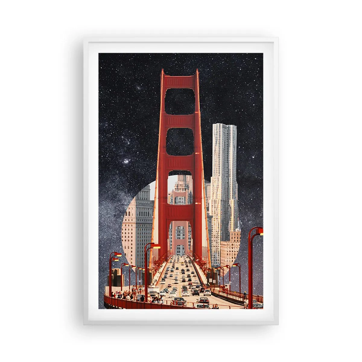 Poster în ramă albă - Întotdeauna în centru - 61x91 cm