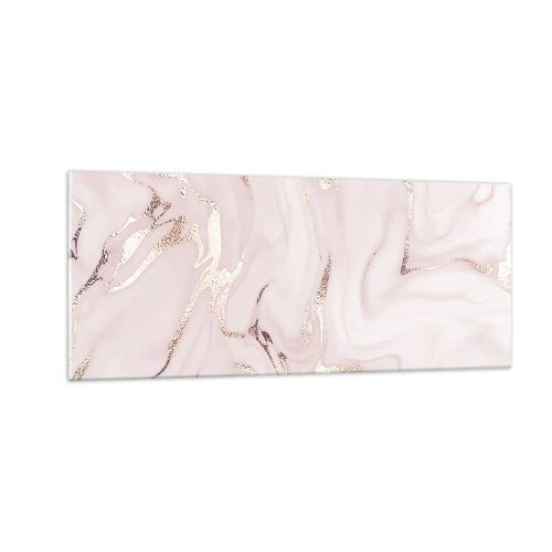Tablou pe sticlă - În nebunia roz - 100x40 cm