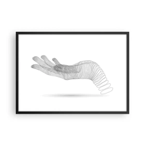 Poster în ramă neagră - Mână arcuită - 70x50 cm
