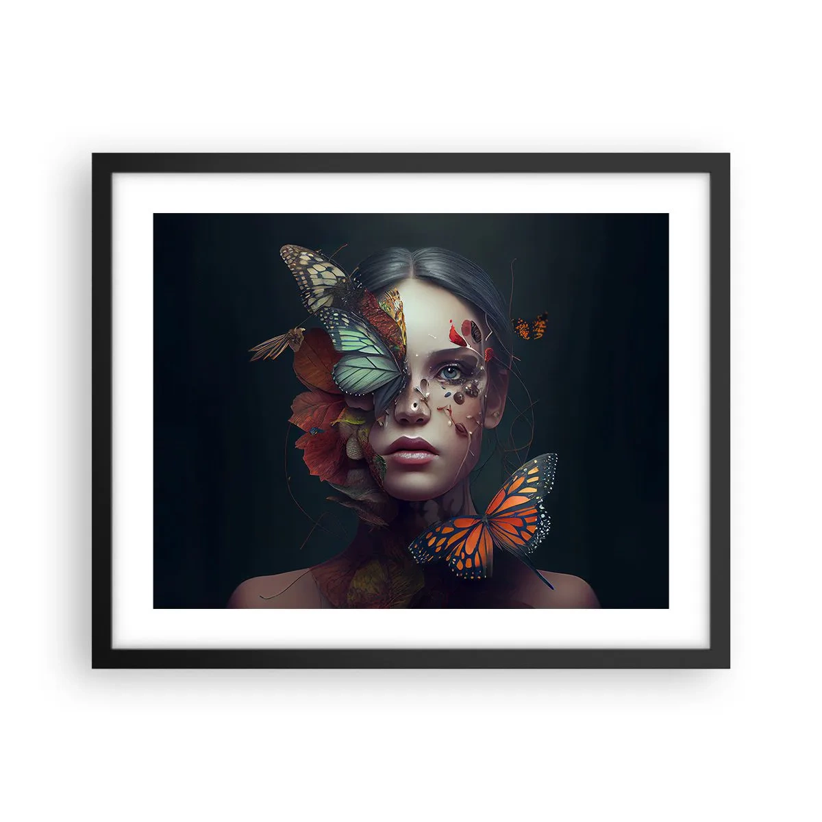 Poster în ramă neagră - Transformare minunată - 50x40 cm