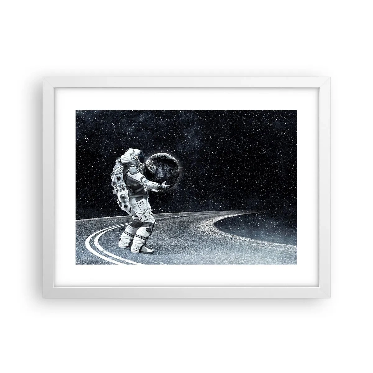 Poster în ramă albă - Pe Calea Lactee - 40x30 cm