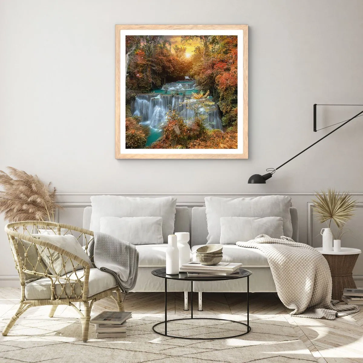 Poster în ramă de stejar deschis - Comoara ascunsă a pădurii - 50x50 cm