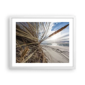 Poster în ramă albă - O întâlnire a elementelor - 50x40 cm