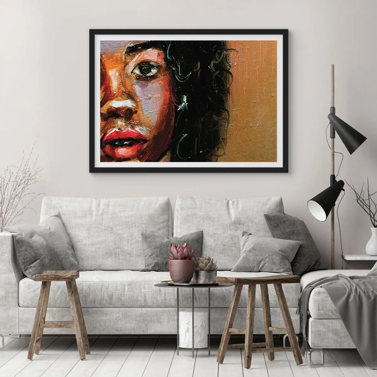 Poster în ramă neagră - Negru și strălucire - 40x30 cm