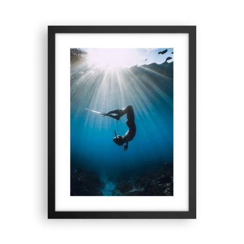 Poster în ramă neagră - Dans subacvatic - 30x40 cm