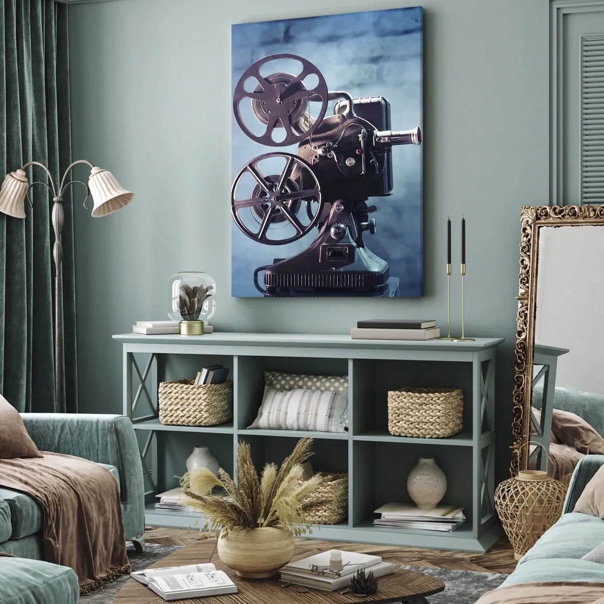 Tablou pe pânză - Într-un cinematograf vechi - 80x120 cm