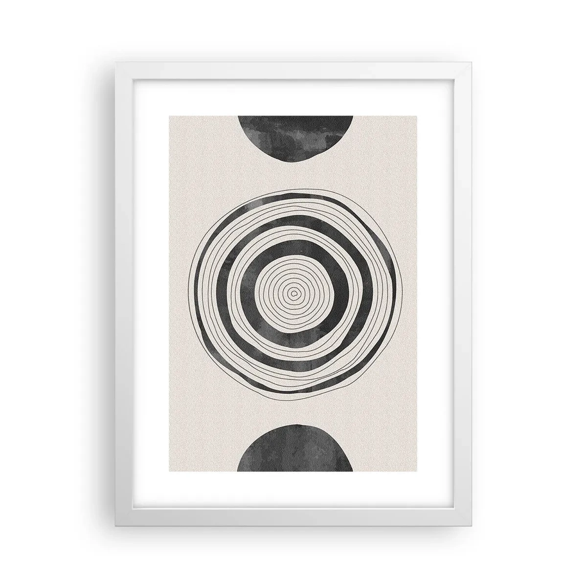 Poster în ramă albă - Centrul cel mai important - 30x40 cm