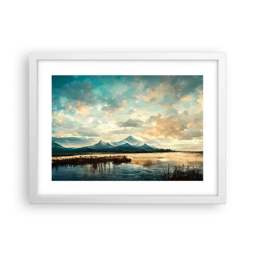 Poster în ramă albă - Sub protecția cerului - 40x30 cm